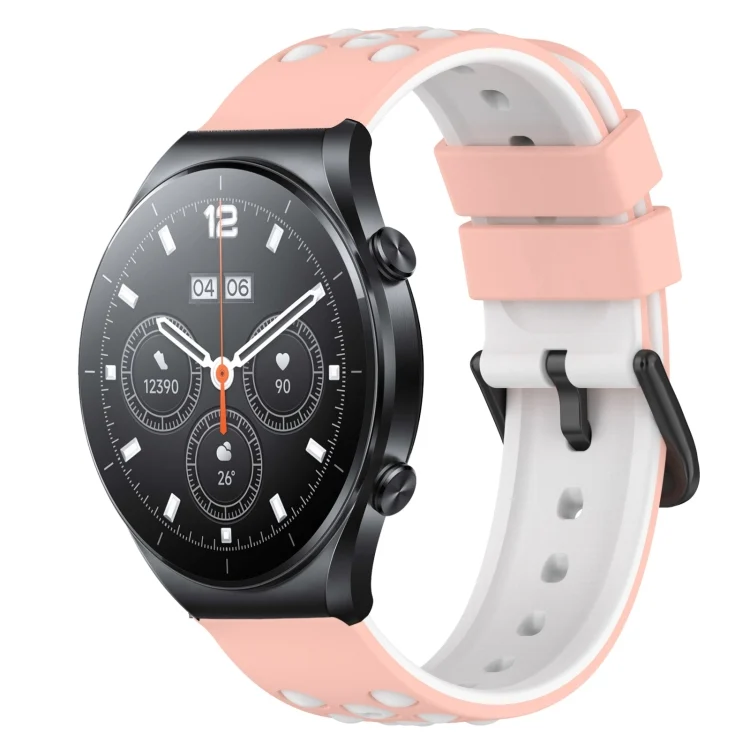 22mm Two-Color Porous Silicone Watch Band