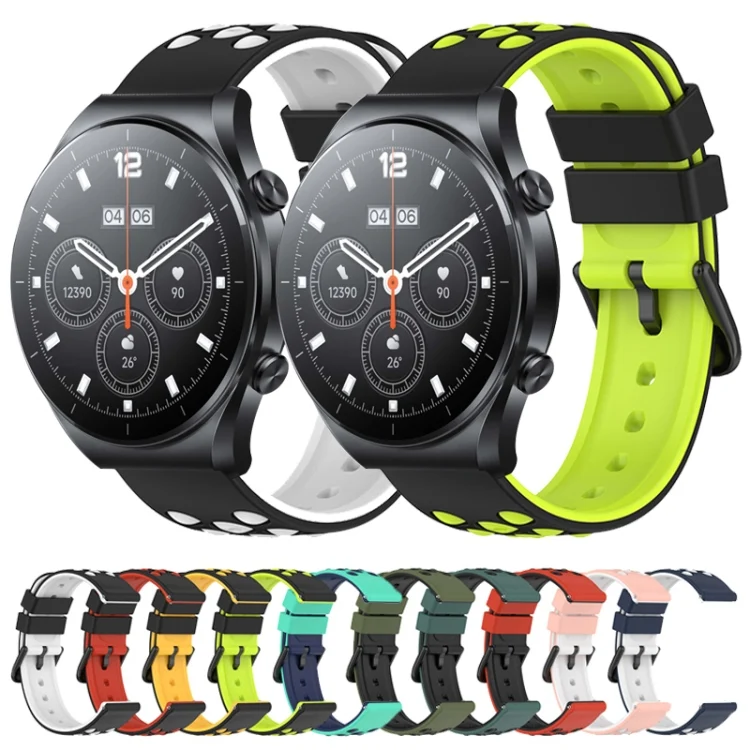SYA001980701_B1.webp 22mm Two-Color Porous Silicone Watch Band - Image 2