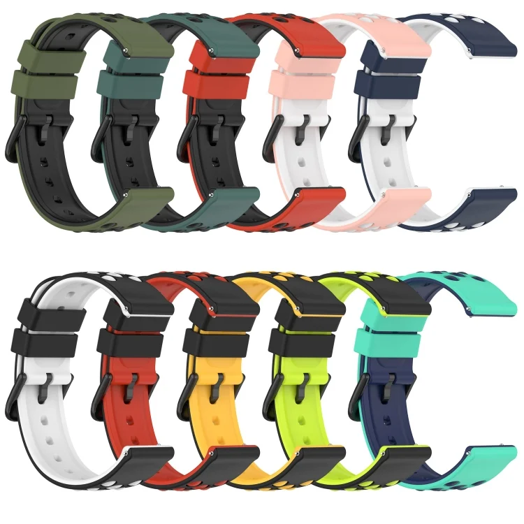 SYA001980701_B2.webp 22mm Two-Color Porous Silicone Watch Band - Image 3