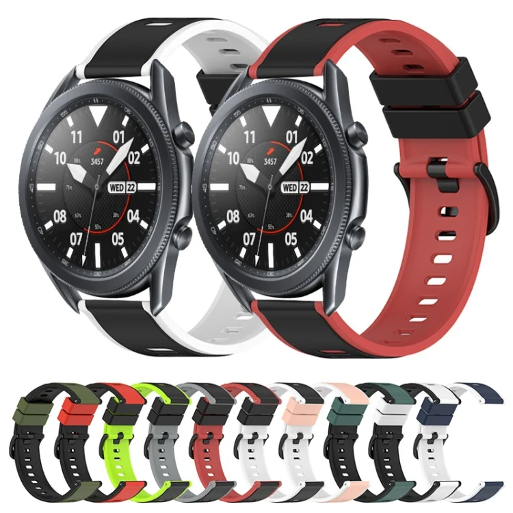 SYA001980801_B1.webp 22mm Two-Color Porous Silicone Watch Band - Image 2