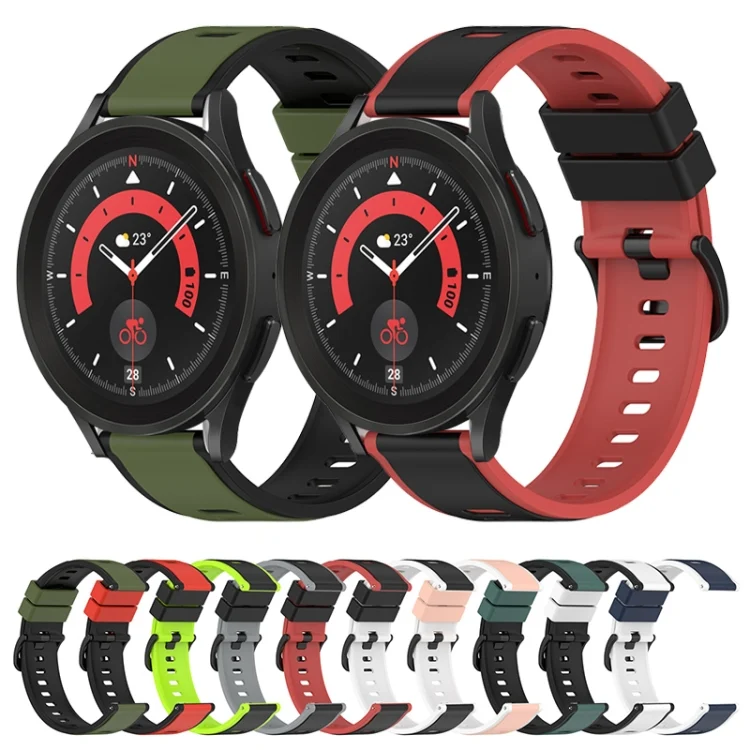 SYA001981205_B1.webp 22mm Two-Color Silicone Watch Band - Image 2