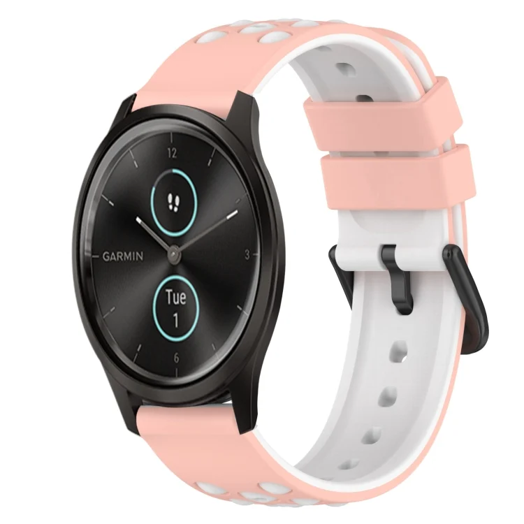 22mm Two-Color Silicone Watch Band