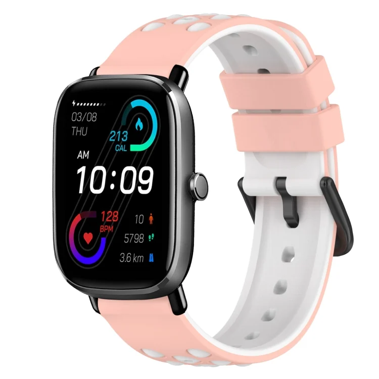 22mm Two-Color Silicone Watch Band
