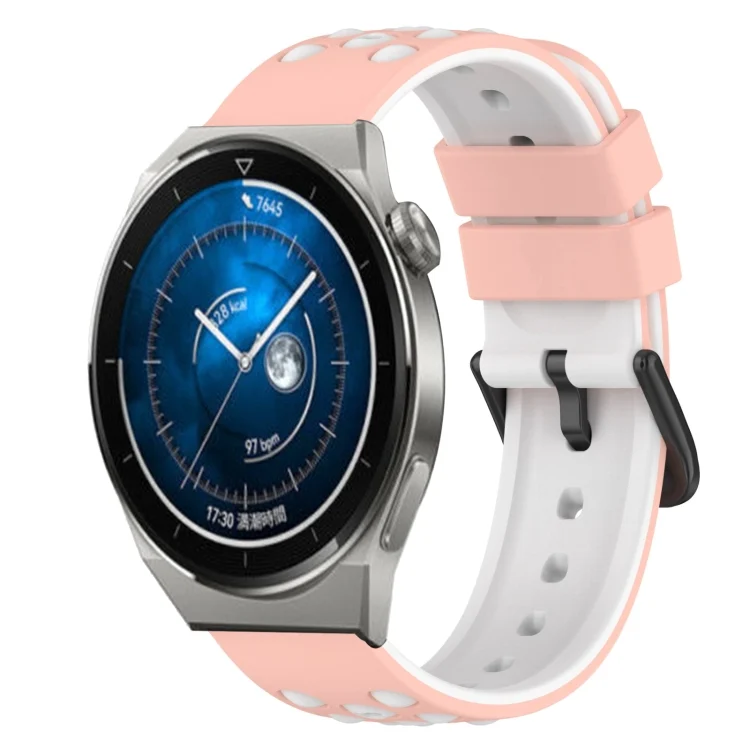 22mm Two-Color Silicone Watch Band