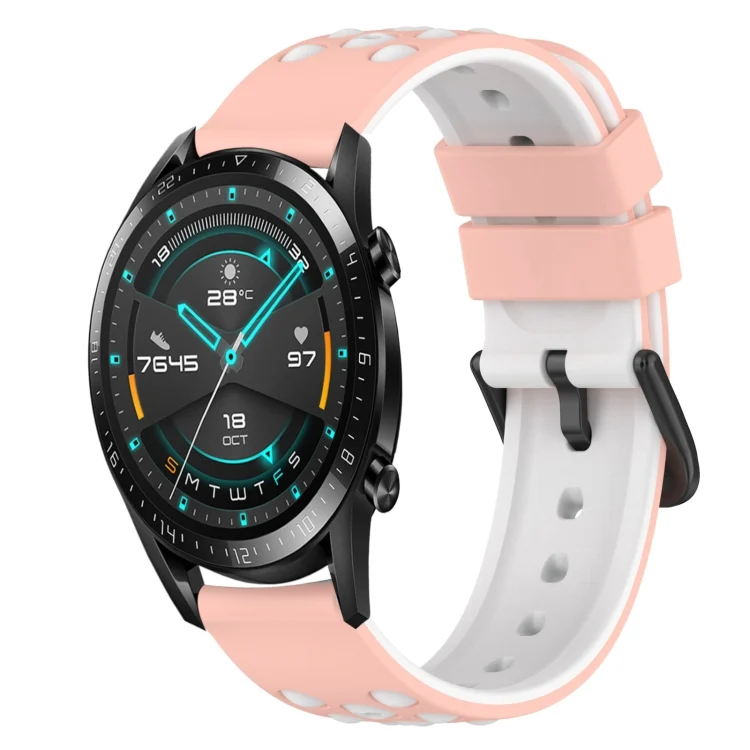 22mm Two-Color Silicone Watch Band
