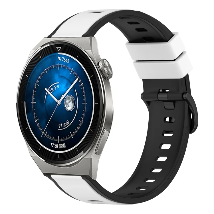 22mm Two-Color Silicone Watch Band