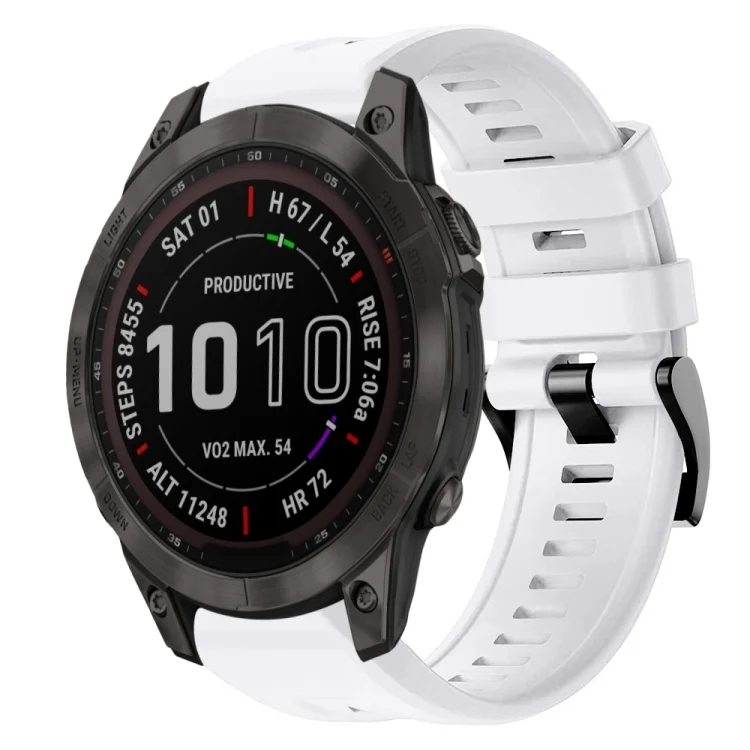 Metal Buckle Solid Color Silicone Watch Band