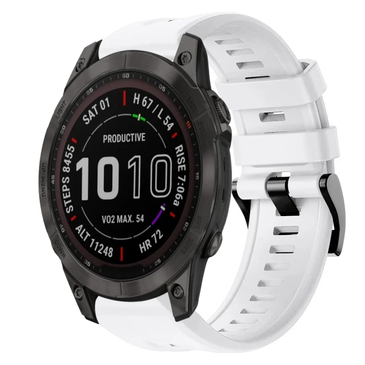 Metal Buckle Solid Color Silicone Watch Band