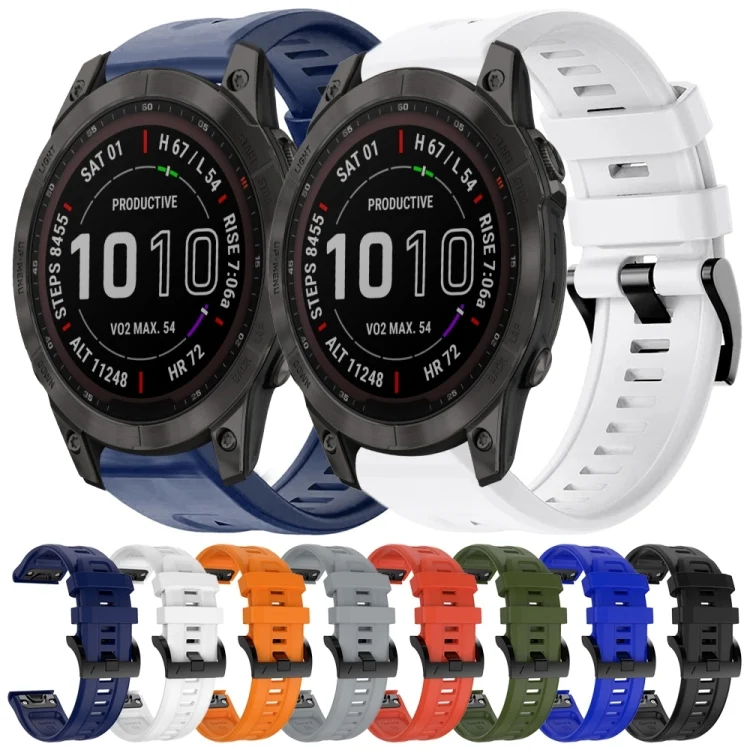 SYA001985503_B1.webp Metal Buckle Solid Color Silicone Watch Band - Image 2