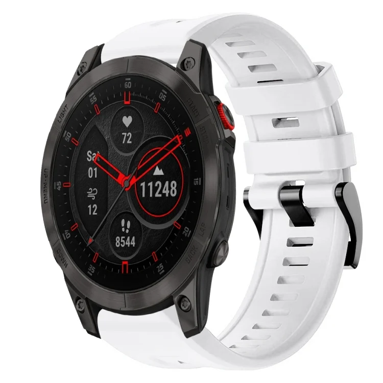Metal Buckle Solid Color Silicone Watch Band