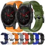 Metal Buckle Solid Color Silicone Watch Band - Image 2