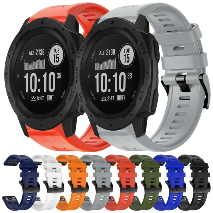 SYA001985507_B1.webp Metal Buckle Solid Color Silicone Watch Band - Image 2