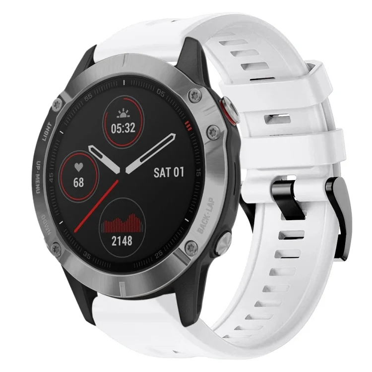 Metal Buckle Solid Color Silicone Watch Band