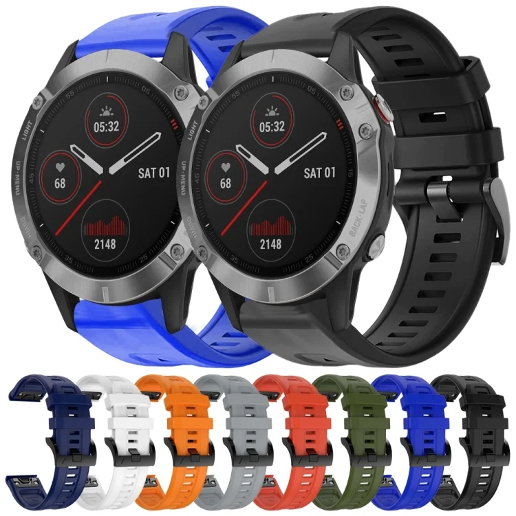 SYA001985509_B1.webp Metal Buckle Solid Color Silicone Watch Band - Image 2