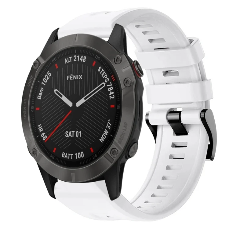 Metal Buckle Solid Color Silicone Watch Band