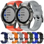Metal Buckle Solid Color Silicone Watch Band - Image 2