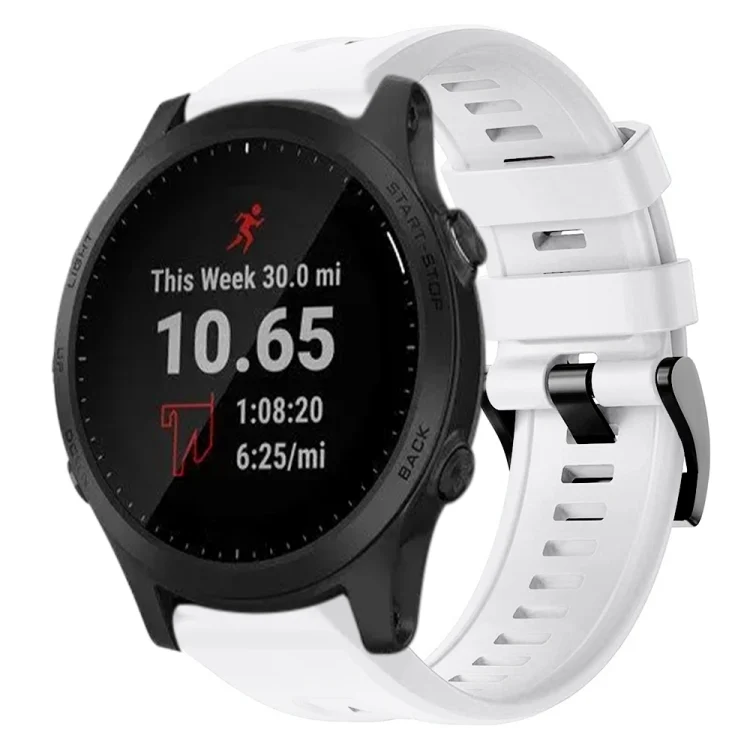 Metal Buckle Solid Color Silicone Watch Band