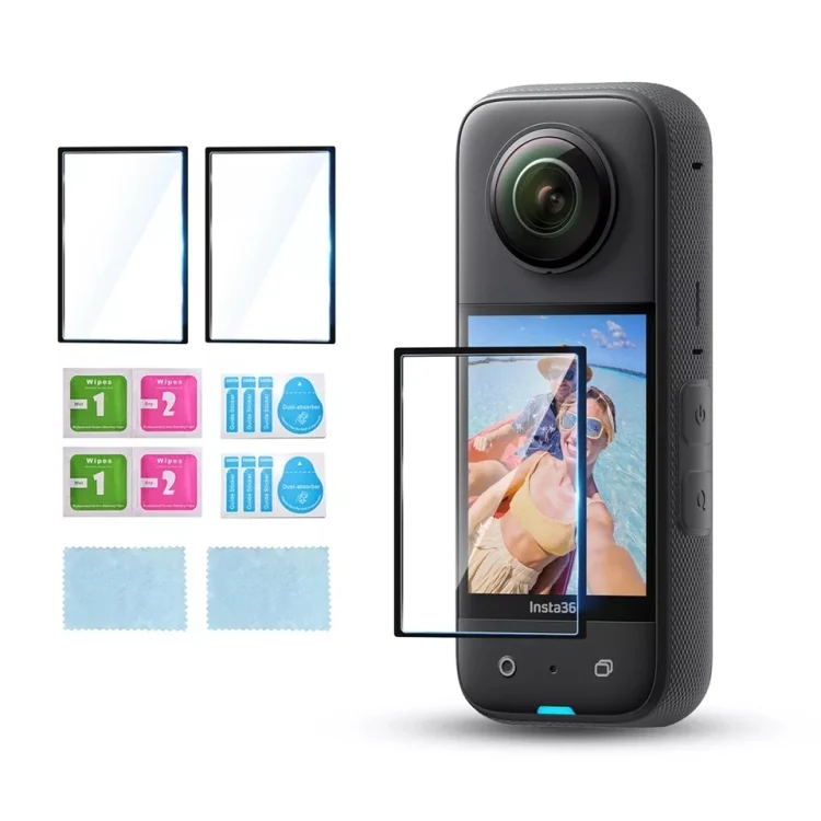 SYA0019903_1.webp For Insta360 X3 2pcs Transparent HD Curved Protective Film - Image 2