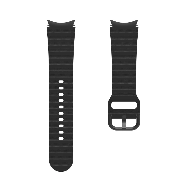 SYA001991202A_3.webp Wave Dotted Pure Color Buckle Silicone Watch Band - Image 5