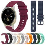 18mm Wavy Dotted Solid-Color Silicone Watch Band - Image 2