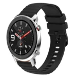 22mm Wavy Dotted Solid-Color Silicone Watch Band