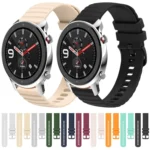 22mm Wavy Dotted Solid-Color Silicone Watch Band - Image 2
