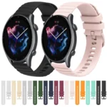 22mm Wavy Dotted Solid-Color Silicone Watch Band - Image 2