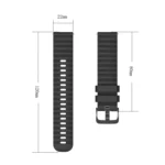 22mm Wavy Dotted Solid-Color Silicone Watch Band - Image 3