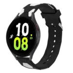 20mm Football Style Metal Connector Silicone Watch Band
