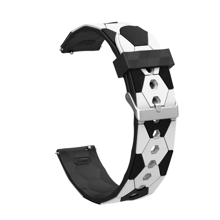 SYA002005101A_1.webp 20mm Football Style Metal Connector Silicone Watch Band - Image 5