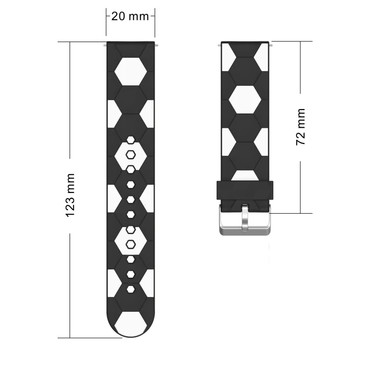 SYA002005101_B3.webp 20mm Football Style Metal Connector Silicone Watch Band - Image 4