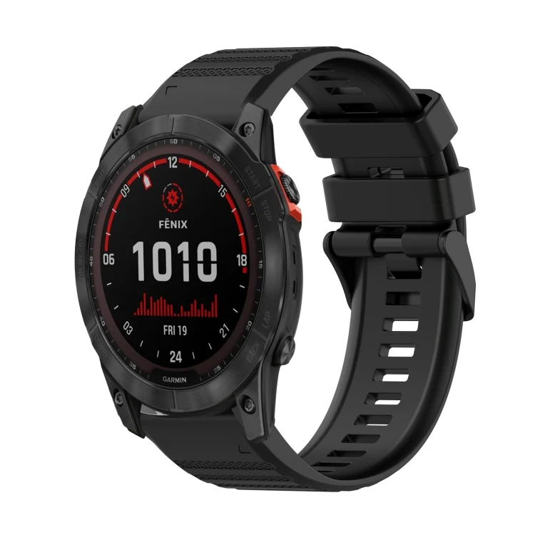 26mm Horizontal Texture Silicone Watch Band with Removal Tool