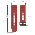 26mm Horizontal Texture Silicone Watch Band with Removal Tool - Image 4