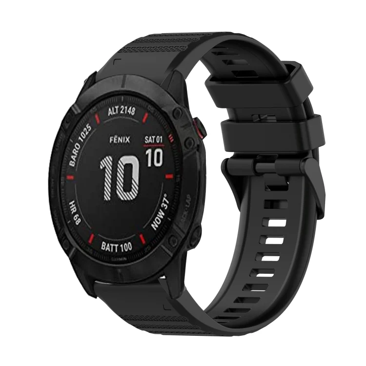26mm Horizontal Texture Silicone Watch Band with Removal Tool