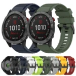 26mm Horizontal Texture Silicone Watch Band with Removal Tool - Image 2