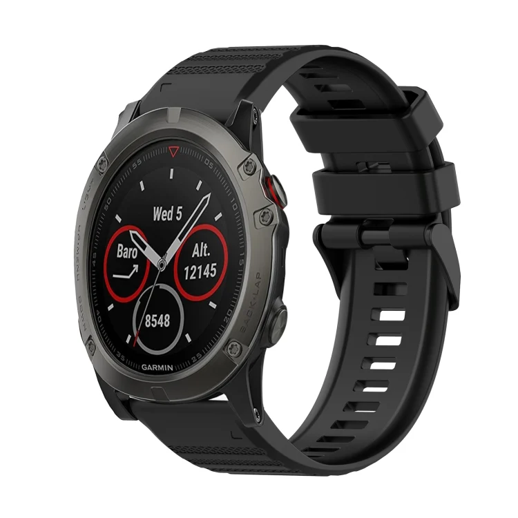 26mm Horizontal Texture Silicone Watch Band with Removal Tool