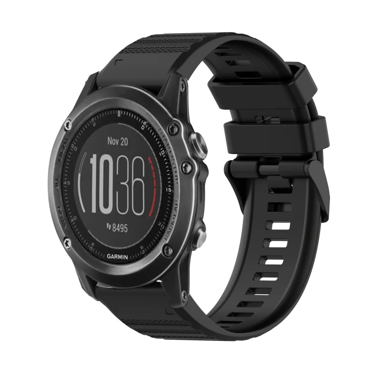 26mm Horizontal Texture Silicone Watch Band with Removal Tool