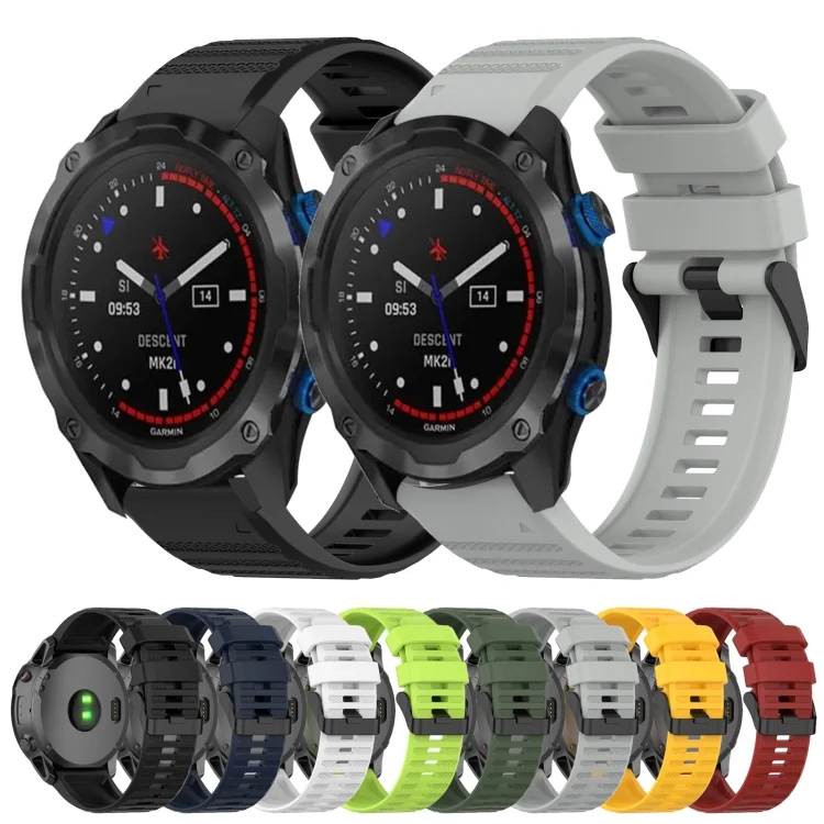 SYA002012413_B1.webp 26mm Horizontal Texture Silicone Watch Band with Removal Tool - Image 2