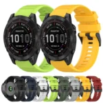22mm Horizontal Texture Silicone Watch Band with Removal Tool - Image 2