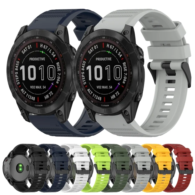 SYA002012503_B1.webp 22mm Horizontal Texture Silicone Watch Band with Removal Tool - Image 2