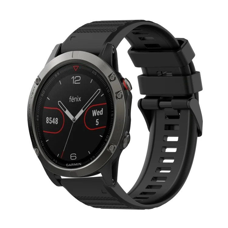 22mm Horizontal Texture Silicone Watch Band with Removal Tool