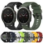 22mm Horizontal Texture Silicone Watch Band with Removal Tool - Image 2