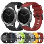 22mm Horizontal Texture Silicone Watch Band with Removal Tool - Image 2