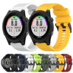 22mm Horizontal Texture Silicone Watch Band with Removal Tool - Image 2