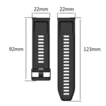 22mm Horizontal Texture Silicone Watch Band with Removal Tool - Image 4