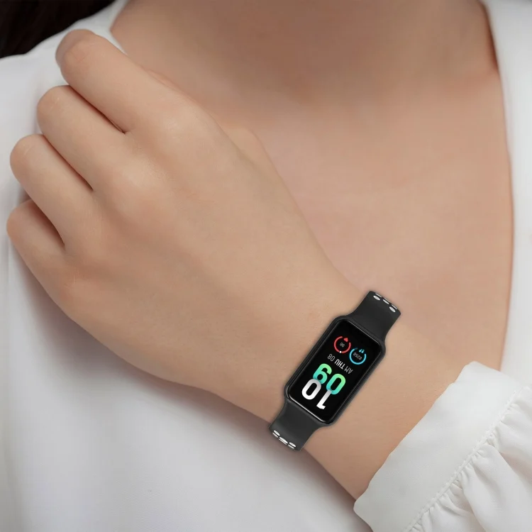 SYA002024201_B2.webp Loop Two-Color Breathable Silicone Watch Band - Image 3