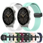 20mm Solid Color Magnetic Clasp Silicone Watch Band - Image 2