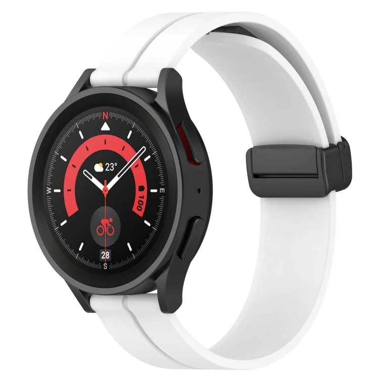 20mm Solid Color Magnetic Clasp Silicone Watch Band