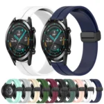 20mm Solid Color Magnetic Clasp Silicone Watch Band - Image 2