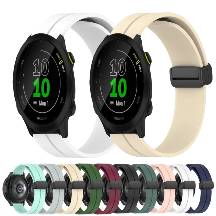 SYA002027105_B1.webp 20mm Solid Color Magnetic Clasp Silicone Watch Band - Image 2